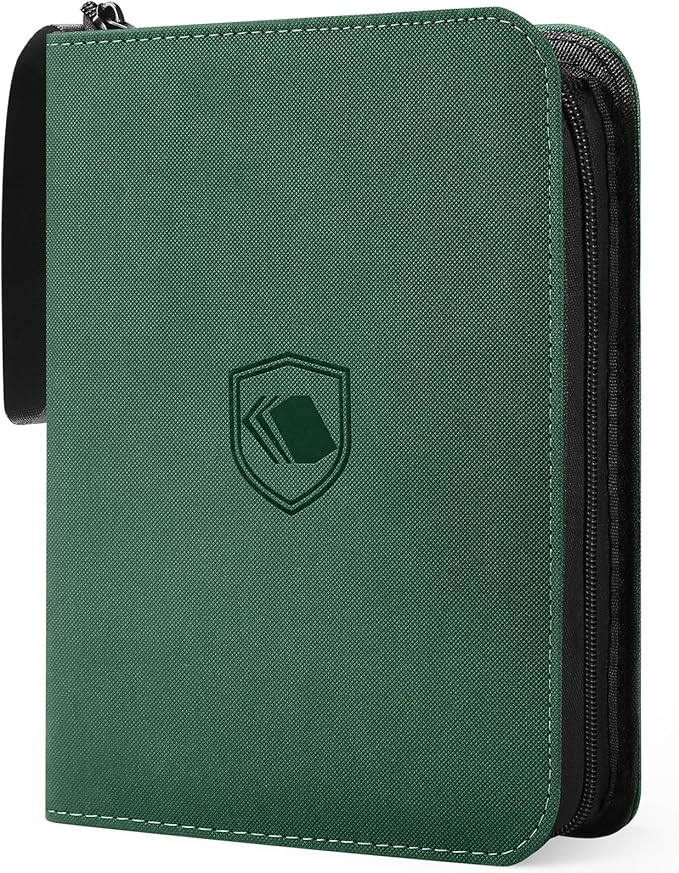 440 Pockets Trading Card Binder, PU Cover Zipper Card Collection Album, Sturdy Card Folder Holder for MTG, TCG, Game Cards, Sports Cards