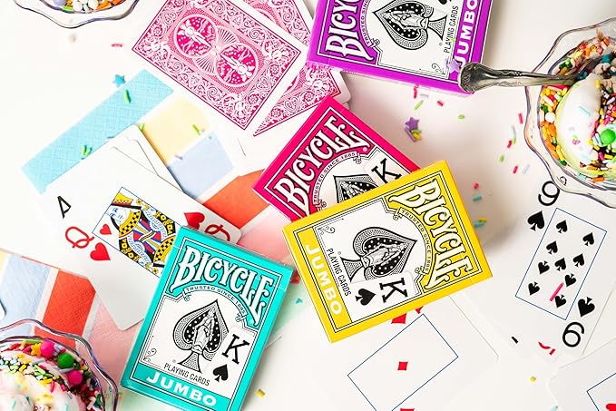 Bicycle Nertz Card Game (Solitaire) , 8 Decks of Jumbo Index Playing Cards, Fast-Paced Multiplayer Family Card Game for Kids and Adults, Classic Bicycle Cards, Up to 8 Players