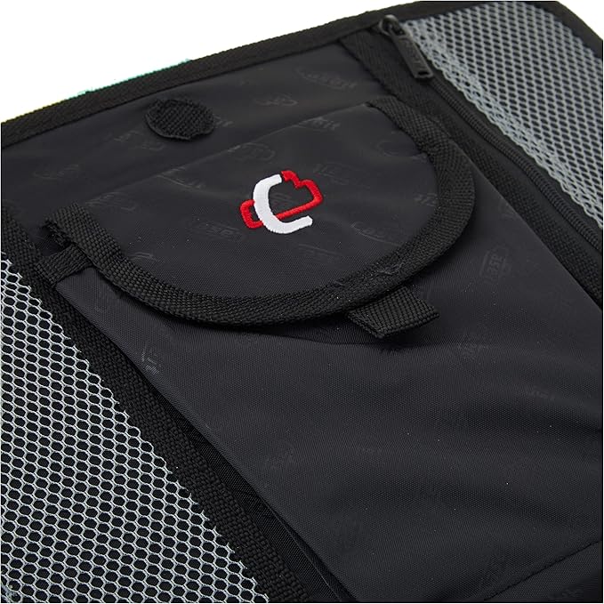 Case It 5-Tab Binder Accessory, 5-colored tabbed, 6 pocket expanding file, fits any standard 3 ring letter size binder, additional zippered mesh pockets for pen storage, ACC-21, Black