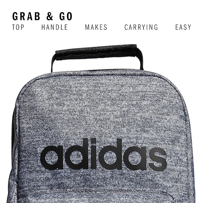 adidas Unisex Santiago Lunch Bag Cooler for Women and Men, Insulated Food Container Box with Mesh Pocket