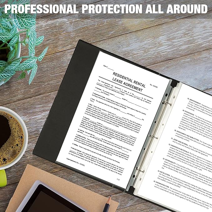 Samsill 100 Pack Legal Sheet Protectors, 8.5 x 14 Inch Document Protectors for Legal Binder, Heavyweight, Clear, Legal Size, Top Loading, Acid Free