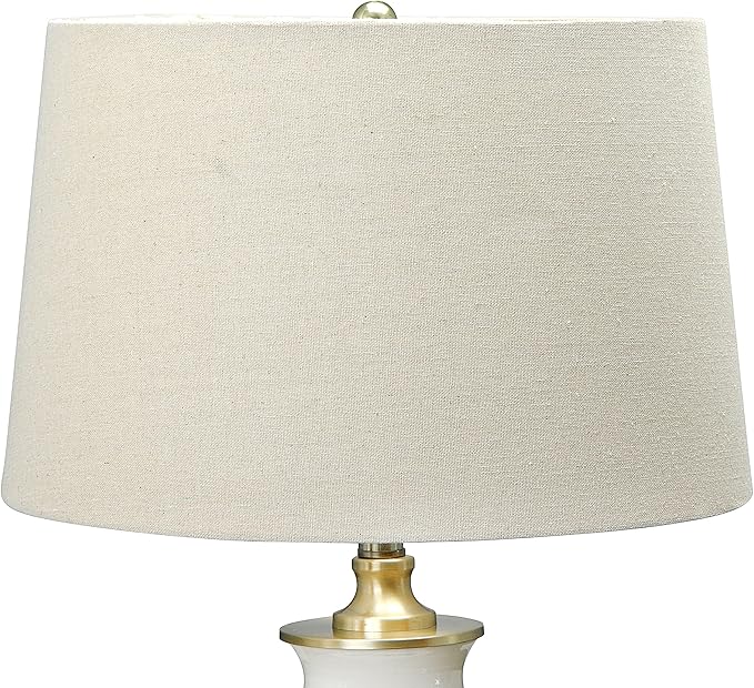 Creative Co-Op 29" H Striped Ceramic and Metal Desk Lamp