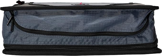 Case-it Mighty Zip Tab School Zipper Binder | 3-Inch O-Rings, 600-Sheet Capacity, 5-Subject Expanding File Folder, Multiple Pockets & Storage Organizer, Shoulder Strap | D-146 Black