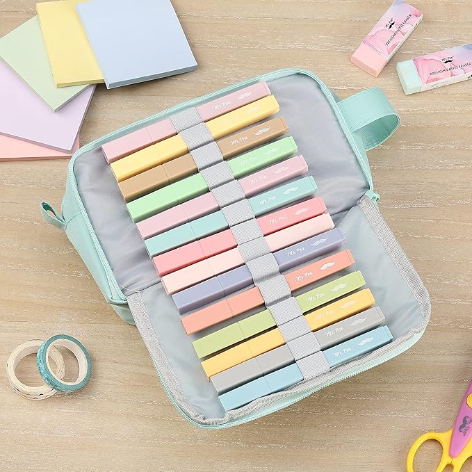Mr. Pen- Aesthetic Highlighters, 20 pcs, Chisel Tip, Pastel Colors, No Bleed Bible Highlighter Pastel, Assorted Colors (Pack of 2)