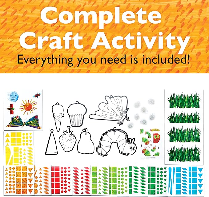 Creativity for Kids The Very Hungry Caterpillar: Sticker Suncatcher Kit - DIY Window Stickers for Toddlers from The World of Eric Carle, Preschool Arts and Crafts for Kids (Ages 3+)