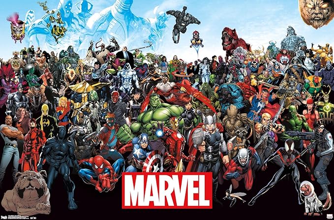 Trends International Marvel-the Lineup 15 Premium Wall Poster, 22.375" x 34"