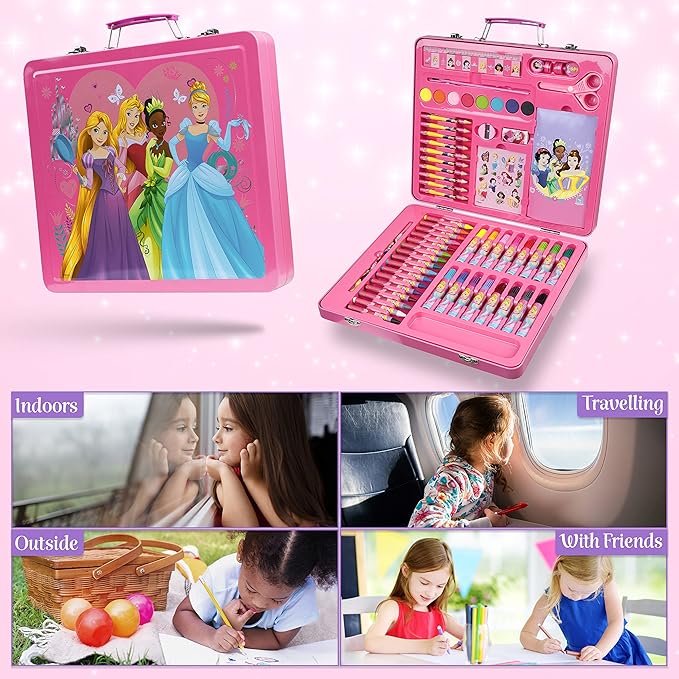 Disney Colored Pencils Art Supplies Kids Drawing Kit School Supplies Girls Drawing Pencils Art Kit with Crayons Gifts for Girls