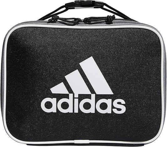 adidas Unisex Foundation Insulated Lunch Bag, Black/White, ONE SIZE