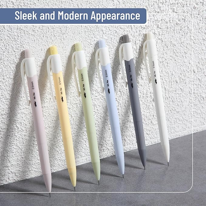 Mr. Pen- 0.5mm Mechanical Pencil Set, 6 Pack, Macaron Pastel, Cute Mechanical Pencils 0.5mm, Lead Pencils 0.5