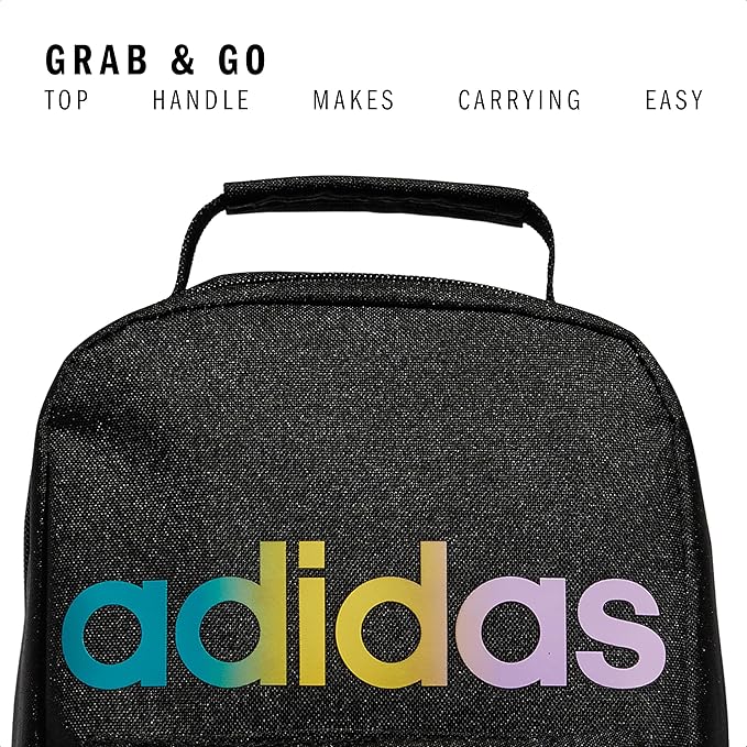 adidas Unisex Santiago Lunch Bag Cooler for Women and Men, Insulated Food Container Box with Mesh Pocket