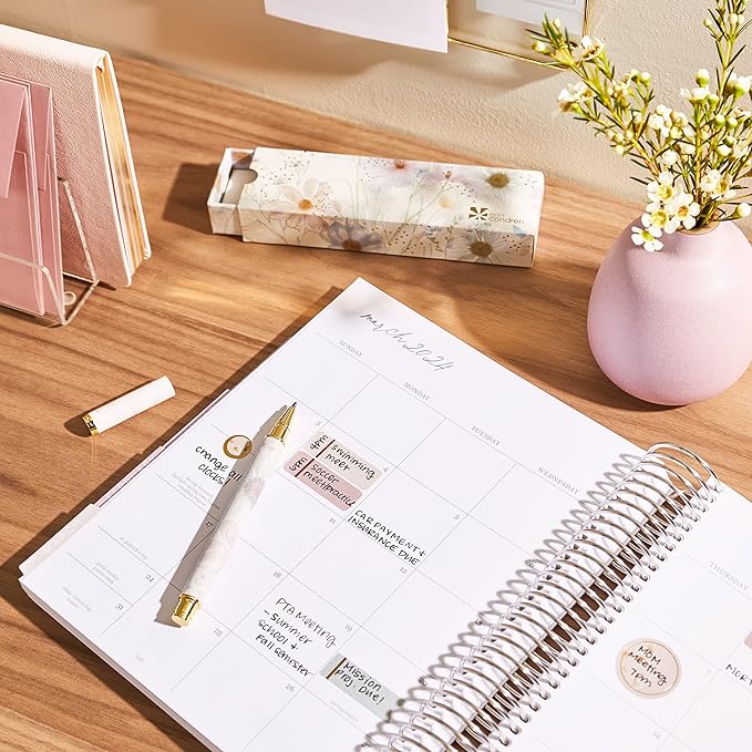 Erin Condren Gel Pens, Smooth Writing Colorful Ink Pen Set for Journaling, Planning, Note Taking, and Office Supplies – Fine Point Gel Pens for Planners, Scrapbooking, and Creative Writing, Wildflower