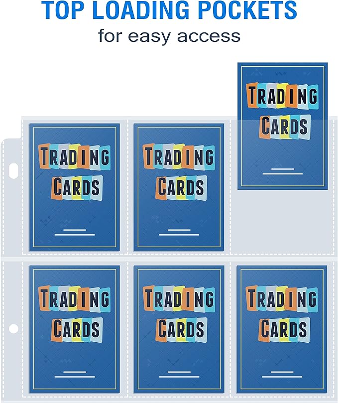 36 Pack 9 Pocket Page Protectors, Sooez Trading Card Sleeves for 3 Ring Binder, Baseball Cards Holder, Protective Pages Sheets for Binders Album, Fit for Collectible Games, Sports Cards