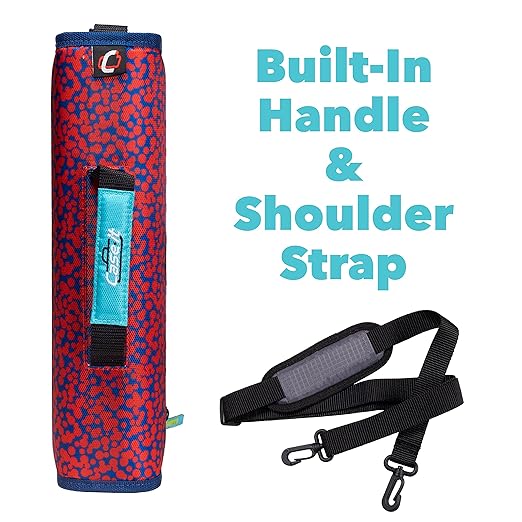 Case-it The Dual 2-in-1 Zipper Binder | Two 1.5-Inch D-Rings, 600 Sheet Capacity, Pencil Pouch & Multiple Pockets | School & Office Organizer with Shoulder Strap | Dual-101 Monster Design Purpal