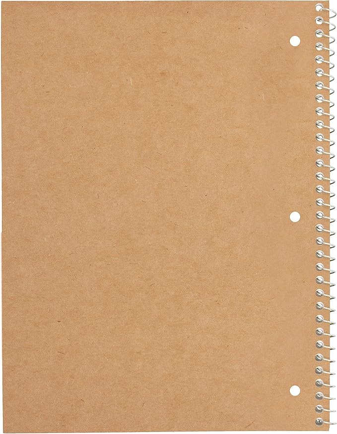 Mead Spiral Notebook,1 Subject,Wide Ruled Paper,7-1/2" x 10-1/2",70 Sheets per Notebook,Assorted Pastel Colors (930050-ECM),(Pack of 24)