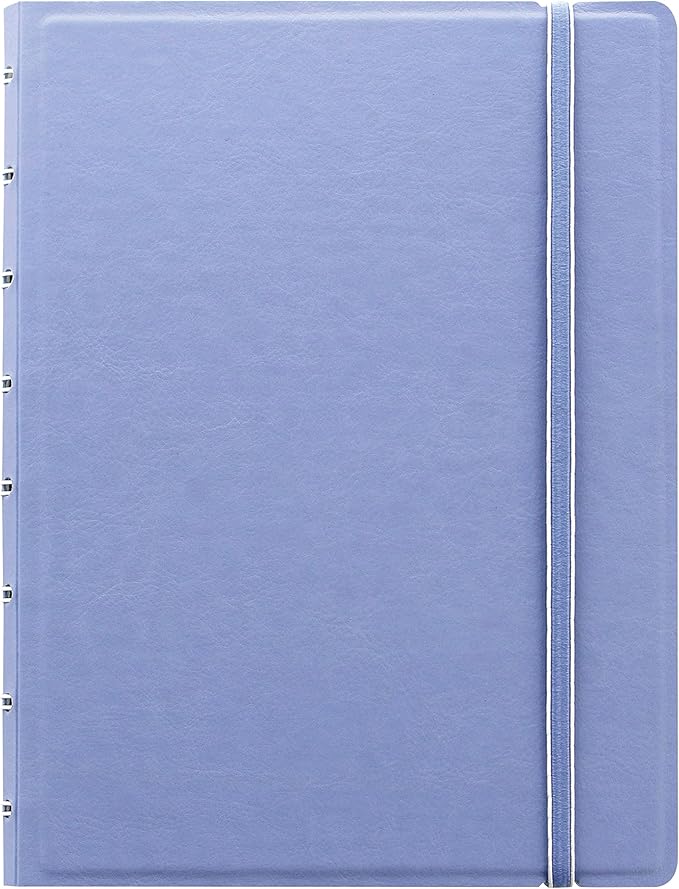 FILOFAX Refillable Pastel Notebook, A5 (8.25" x 5") Vista Blue - 112 Cream moveable pages - Index, pocket and page marker (B115051U)
