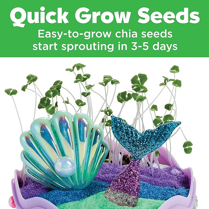 Creativity for Kids Mini Garden: Mermaid Terrarium Kit - Mermaid Gifts for Girls, Crafts and Toys, Easter Basket Stuffers for Kids (Ages 6+)