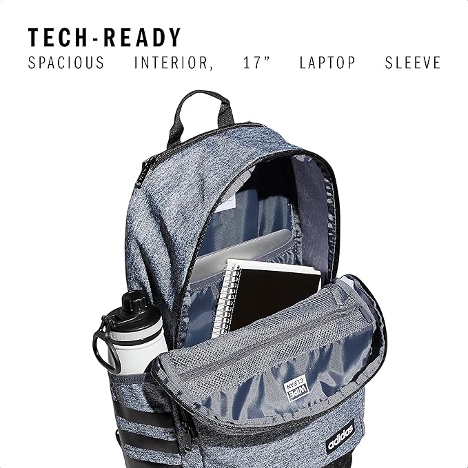 3-Stripe Classic backpack for men and women, bag with laptop sleeve
