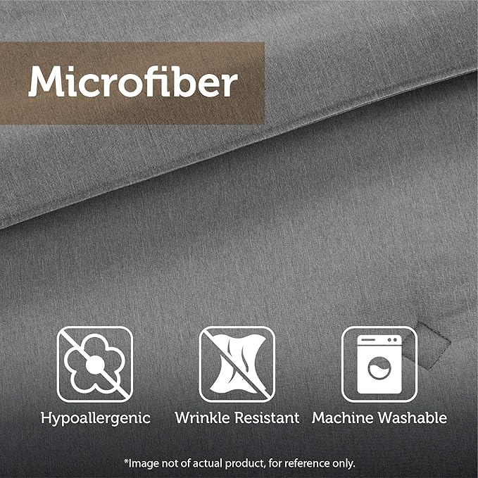 Madison Park 3M Microcell Bed Sheet Set Color Fast, Wrinkle and Stain Resistant, Soft Sheets with 16" Deep Pocket All Season, Cozy Bedding-Set, Matching Pillow Case, Cal King, Grey, 4 Piece