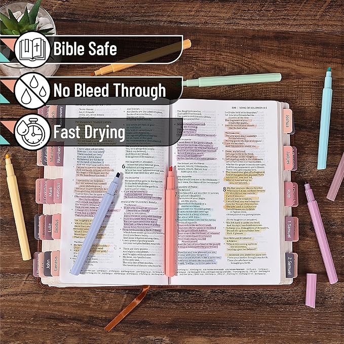 Mr. Pen- Aesthetic Highlighters, 8 pcs, Chisel Tip, Jewel Tones, Bible Highlighters No Bleed