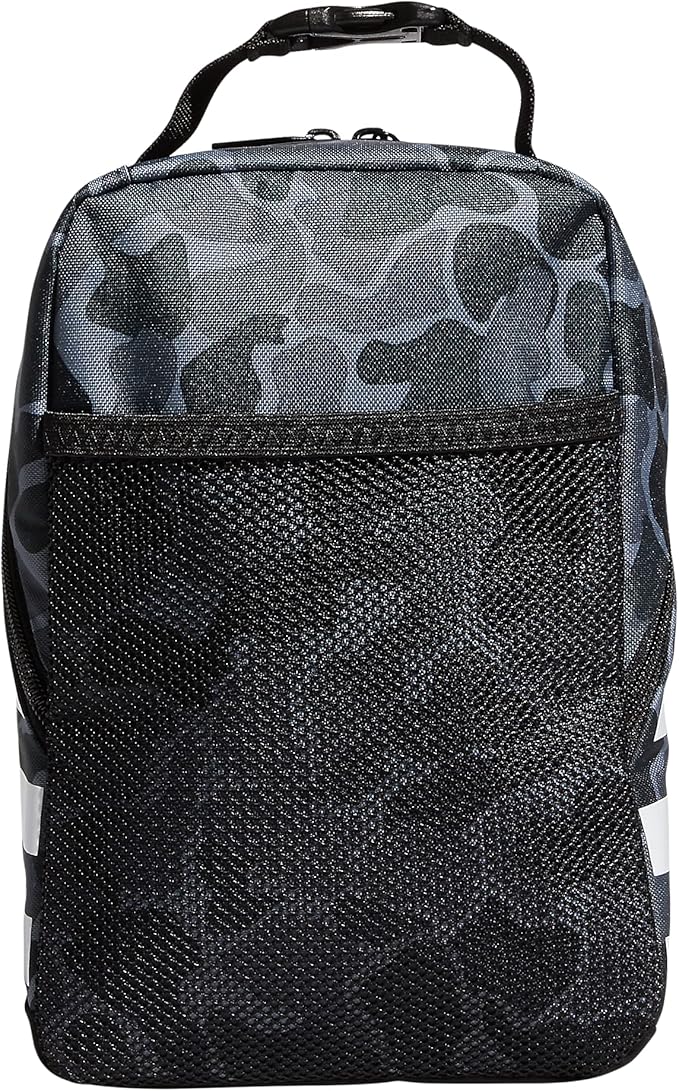 adidas Unisex Santiago Lunch Bag, Insulated School Food Container Box Discontinued, Nomad Camo Grey/White/2.0, One Size