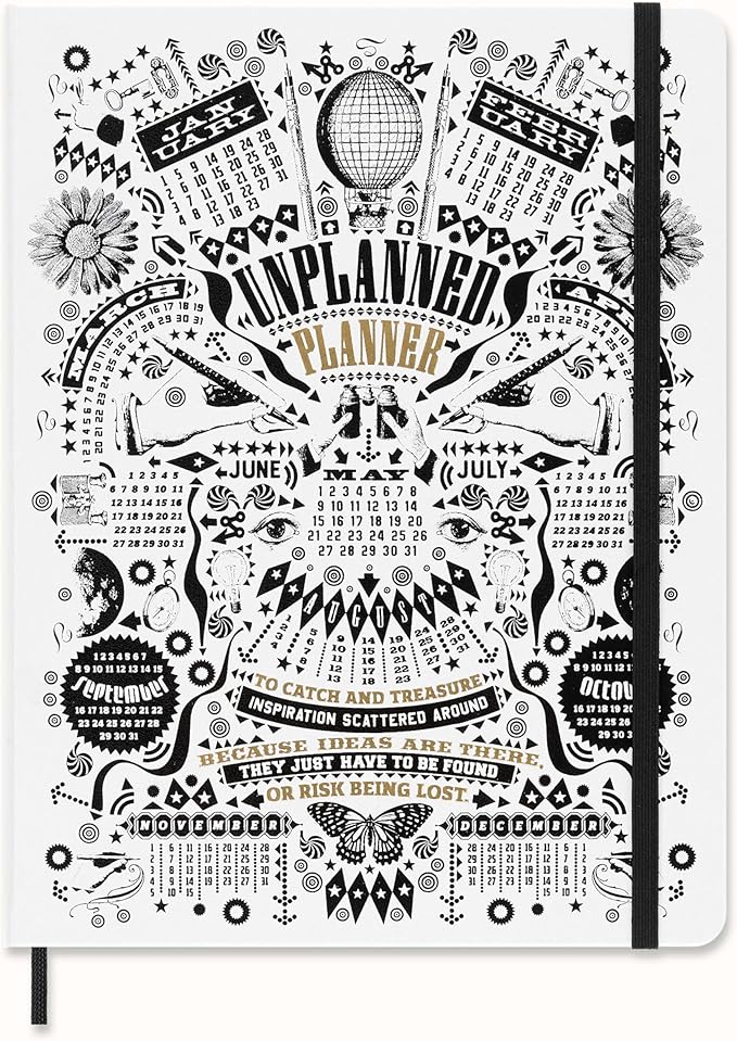 Moleskine Limited Edition Undated Planner Petrantoni, 12M, Extra Large, Hard Cover (7.5 x 10)