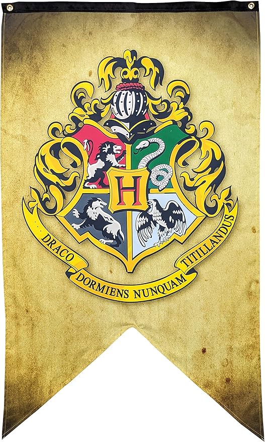 Harry Potter Wall Banner - Large Size 30" x 50" - Indoor Fabric Banner (Hogwarts)