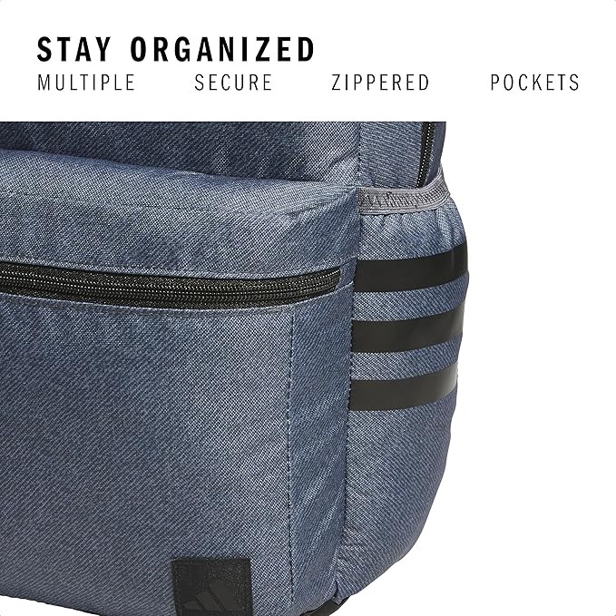 3-Stripe Classic backpack for men and women, bag with laptop sleeve