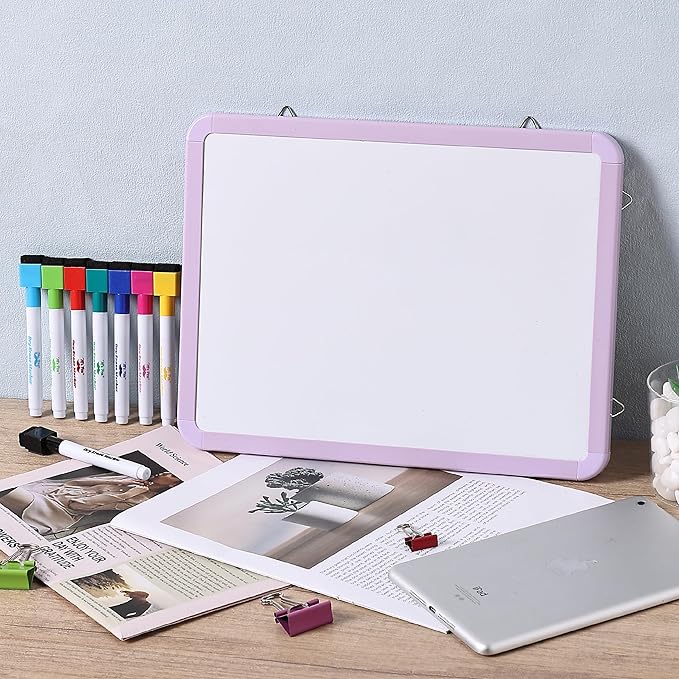 Mr. Pen- Dry Erase Board, 12.5" x 9.5" with 8 Dry Erase Markers and 2 Board Magnets, White Board Dry Erase, Magnetic Dry Erase Board, Small White Board Small Dry Erase Board for Wall