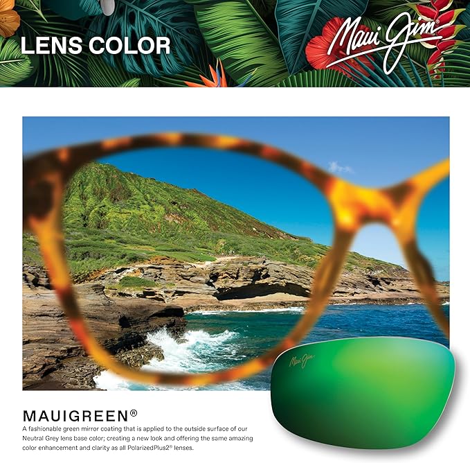 Maui Jim Polarized Men's and Women's The Flats Rectangular Sunglasses
