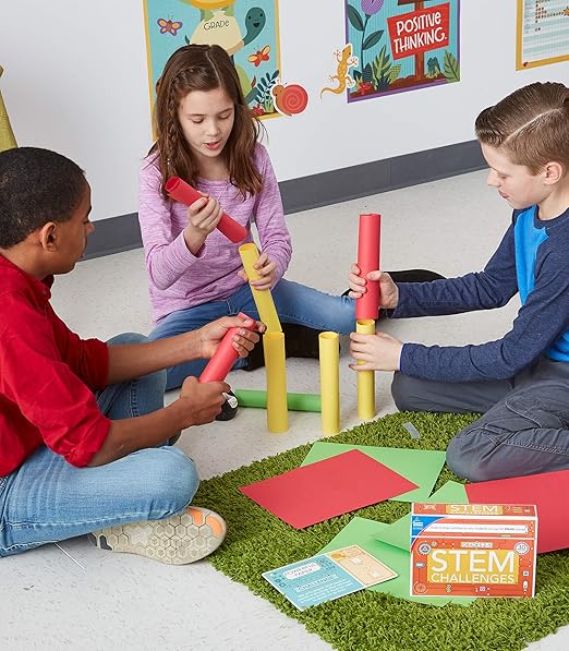 Carson Dellosa Stem Challenges Learning Cards Bundle, 2 Hands-On Science Kits for Kids Ages 8-12, 60 Stem Projects, Educational Science Kits, Stem Education Kit for Homeschool or Classroom