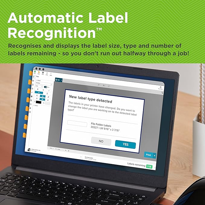 Dymo LabelWriter 550 Label Printer | labelmaker with Direct Thermal Printing | Automatic Label Recognition | Prints Address Labels, Shipping Labels, Barcode Labels and More | EU Plug