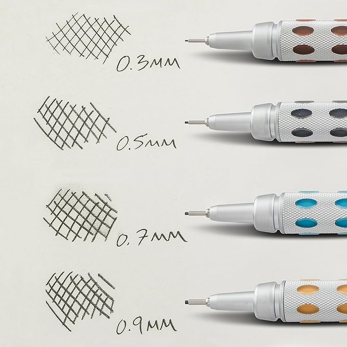 Pentel GraphGear 1000 Automatic Drafting Pencil (0.3mm), Black Accents, 1 Each (PG1013G)