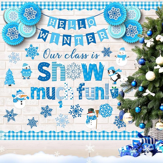 Eersida Spring Bulletin Board Decorations with Paper Fans St Patricks Day 3D Classroom Bulletin Board Christian Easter Flower Bunny Cutouts School VBS Library Church Window Wall Decor(Snow)