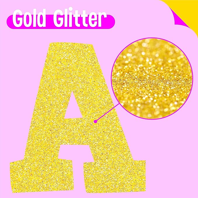 288 PCS Alphabet Combo Set, Gold Glitter Bulletin Board Letters 78pcs Uppercase Letters, 78pcs Lowercase Letters, 0-9 Numbers, Symbols & Punctuation, Chalkboard Classroom Letters for Home School Room