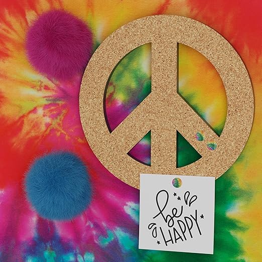 U Brands Peace Out Locker Accessory Kit, Includes Magnets, Wrap, Bulletin Board, Push Pins, 7 Pieces