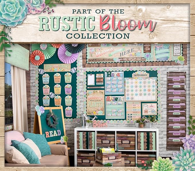 Teacher Created Resources Rustic Bloom Calendar Bulletin Board Set (Pack of 2)