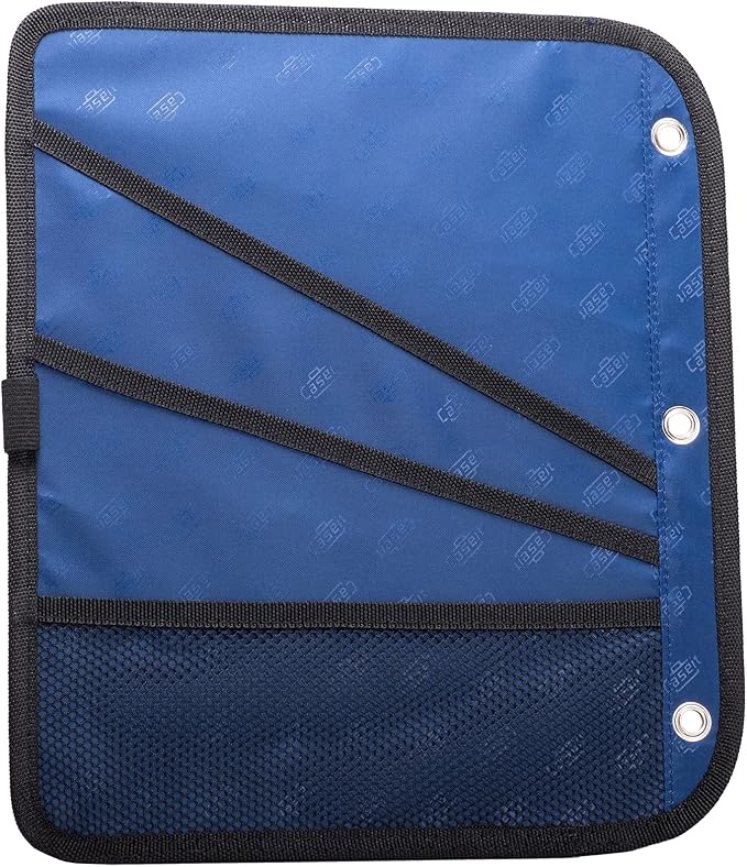 Case It 5-Tab Binder Accessory, 5-Colored Tabbed, 6 Pocket Expanding File, fits Any Standard 3 Ring Letter Size Binder, Additional Zippered mesh Pockets for Pen Storage, ACC-21, Blue (Pack of 6)