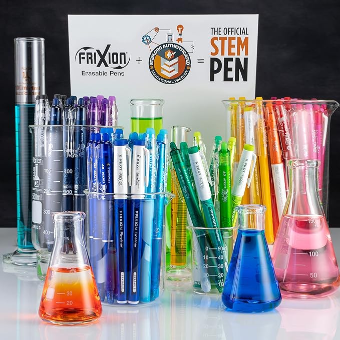 Pilot FriXion Fineliner Erasable Marker Pens, Fine Point 0.7 mm, Pack of 6, Assorted Colors, Erasable Pens - Ideal for School, Journaling, & Office Writing