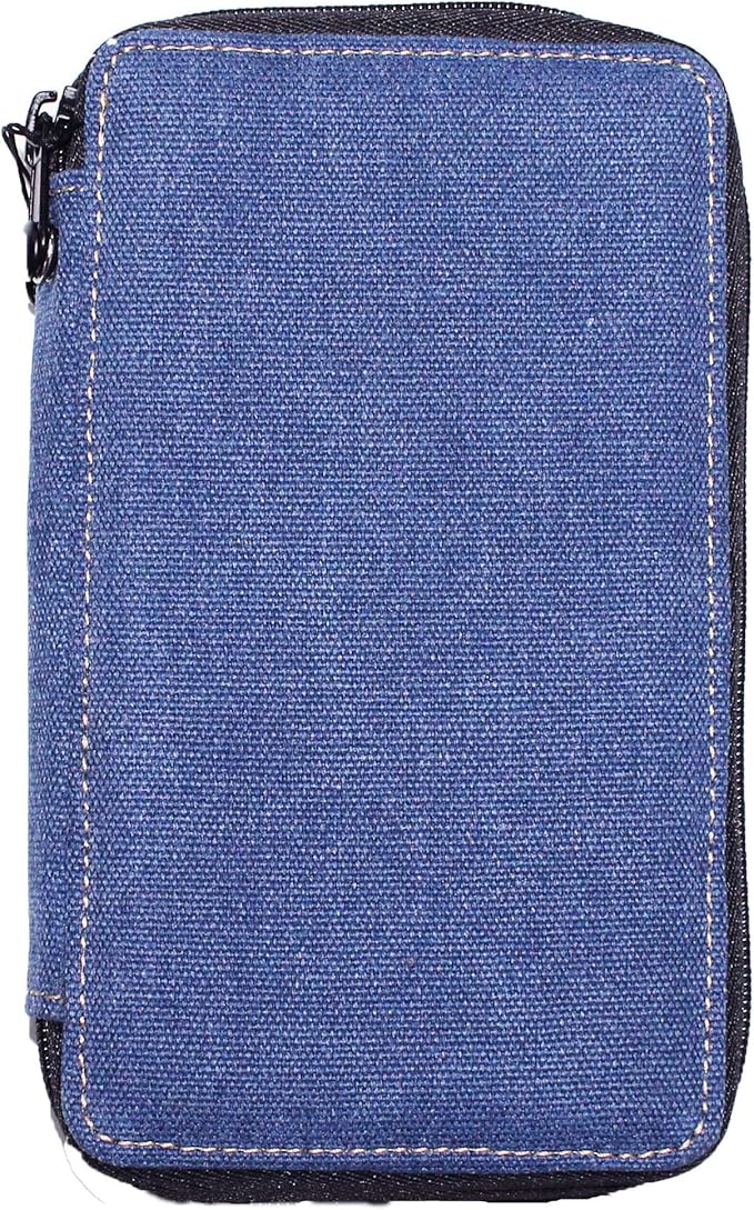 Speedball Art Products 254480 48 Pencil Storage Canvas Pencil Case, Denim