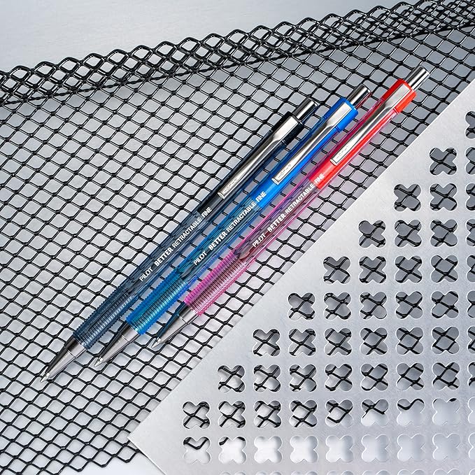 Pilot Better Ball Point Retractable Pens, Fine Point, Assorted Colors, 10 Count (16770)