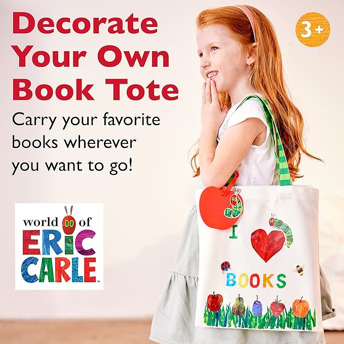 Creativity for Kids The Very Hungry Caterpillar: My Book Tote - Create a DIY Canvas Book Bag from The World of Eric Carle Books, Preschool Crafts for Toddlers (Ages 3+)