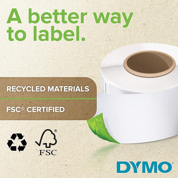 DYMO LW Durable Industrial Labels for LabelWriter Label Printers, White Poly, 1” x 3-1/2”, 2 Rolls of 350 (700 Total)
