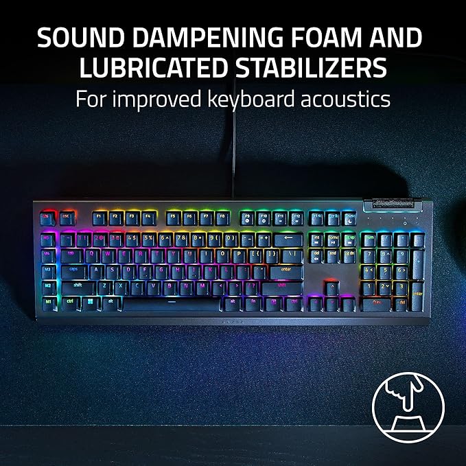 Razer BlackWidow V4 X Mechanical Gaming Keyboard: Green Switches Tactile & Clicky - 6 Macro Keys - Chroma RGB - Doubleshot ABS Keycaps - Roller & Media Keys - Snap Tap