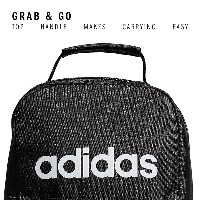 adidas Unisex Santiago Lunch Bag Cooler for Women and Men, Insulated Food Container Box with Mesh Pocket