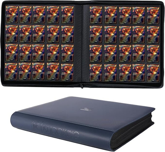 2000 Pockets Trading Card Binder, 20-Pocket Card Ablum Compatible with MTG,Sports Cards & Other Standard Size Trading Card (NAVY BLUE)