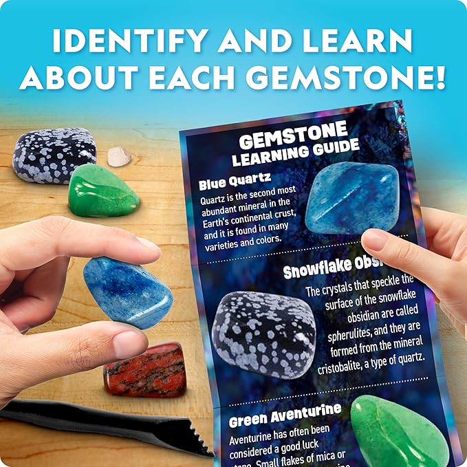 National Geographic Outer Space Gemstone Dig Brick Set – 24 Dig Bricks with Real Crystals, Excavation Tools & Learning Guide, Space STEM Toys and Science Kit, Fun Classroom & Party Activity