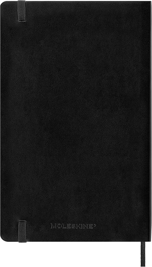 "Moleskine Classic Notebook, Soft Cover, Large (5"" x 825"") Ruled/Lined, Black, 192 pages" (S07162)