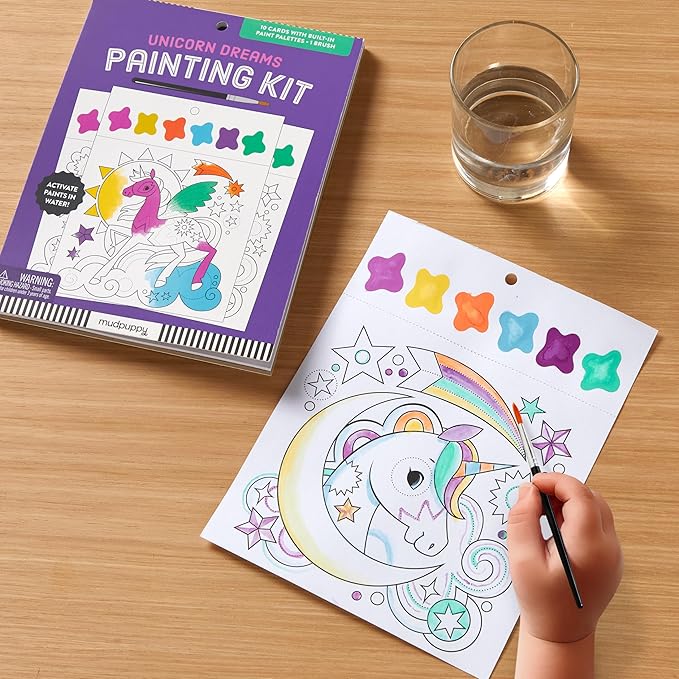 Mudpuppy Unicorn Magic – Painting Kit with Illustrations of Fun Unicorn Designs for Children Ages 5 and Up