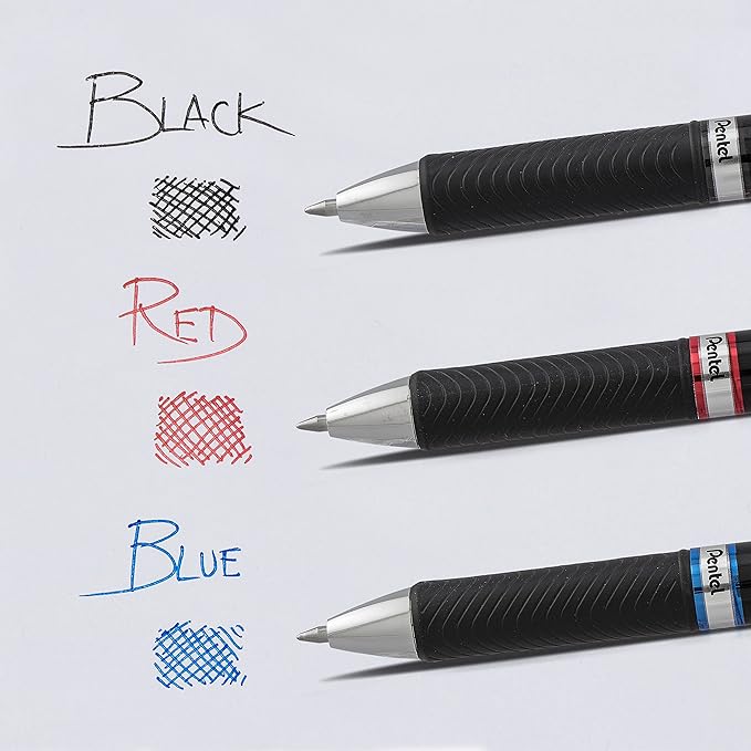 Pentel EnerGel Pro Permanent Gel Ink Pen, (0.7mm) Medium Point, Red Ink, 2-Pk (BLP77BP2B), 2 Pack