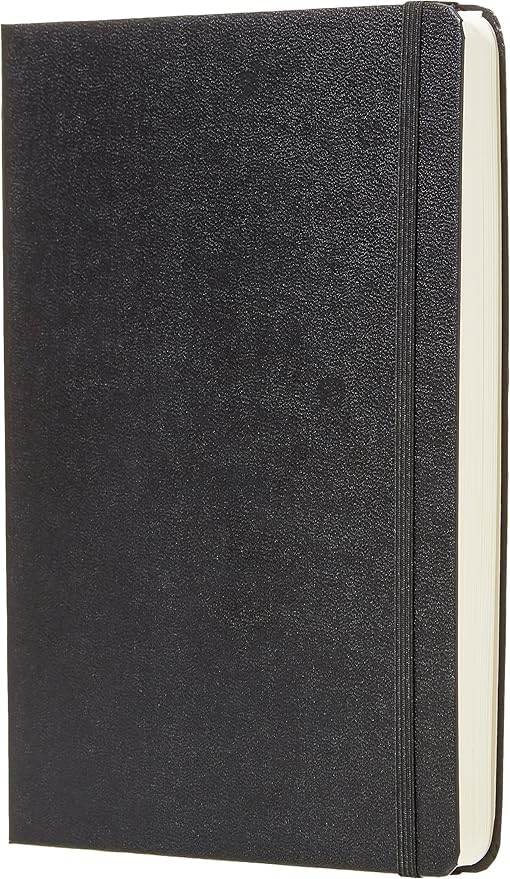 Amazon Basics Daily Planner and Journal, Weekly and Monthly, Undated, Productivity Organization with Goals, Hardcover, 5.8" x 8.25", Black